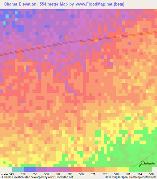 Ohanet,Algeria Elevation Map