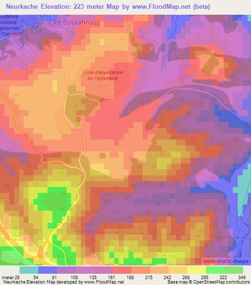 Neurkache,Algeria Elevation Map