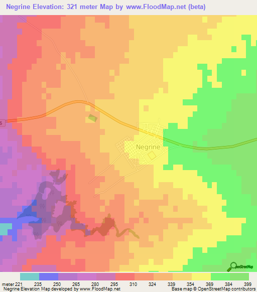 Negrine,Algeria Elevation Map