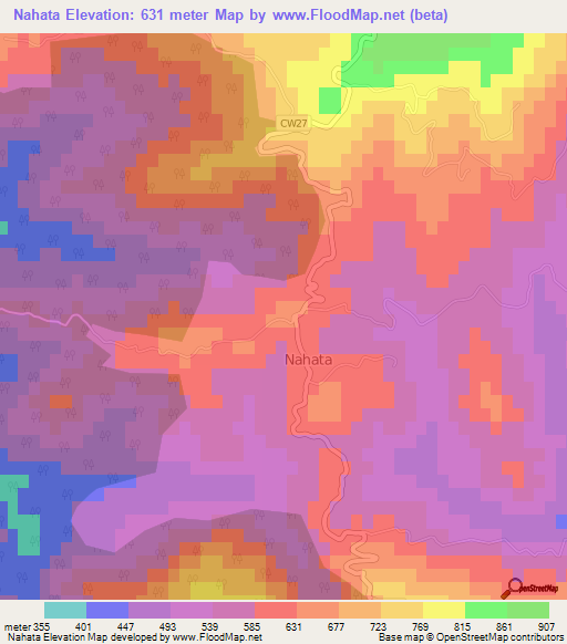 Nahata,Algeria Elevation Map