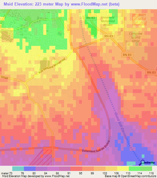 Msid,Algeria Elevation Map