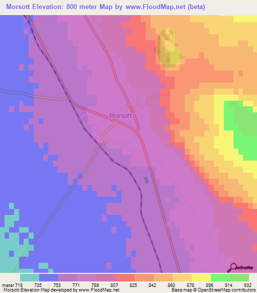 Morsott,Algeria Elevation Map