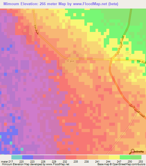 Mimoum,Algeria Elevation Map