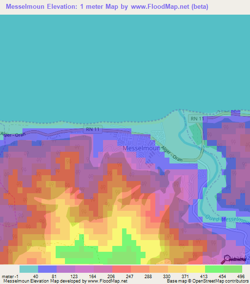 Messelmoun,Algeria Elevation Map