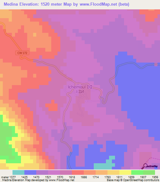 Medina,Algeria Elevation Map