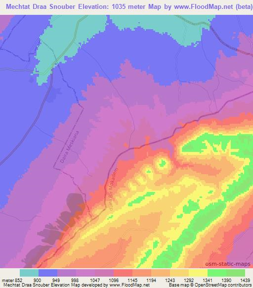 Mechtat Draa Snouber,Algeria Elevation Map