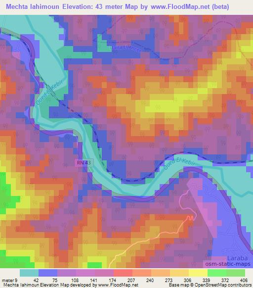 Mechta Iahimoun,Algeria Elevation Map