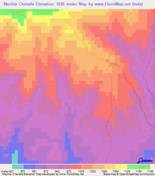 Mechta Chenafa,Algeria Elevation Map