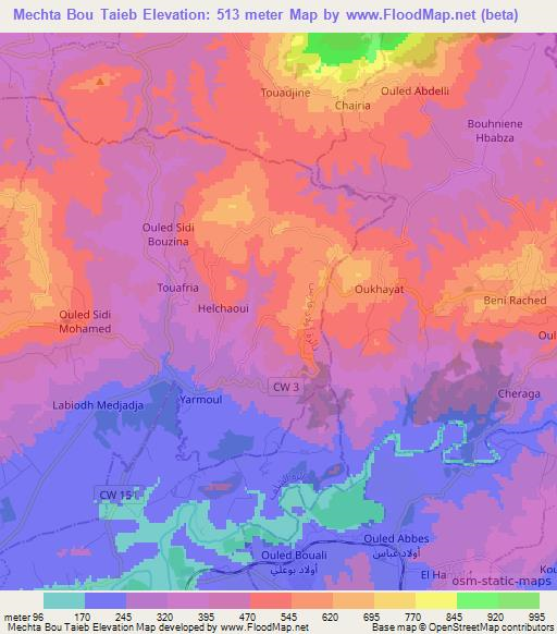 Mechta Bou Taieb,Algeria Elevation Map