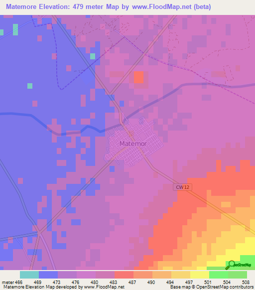 Matemore,Algeria Elevation Map