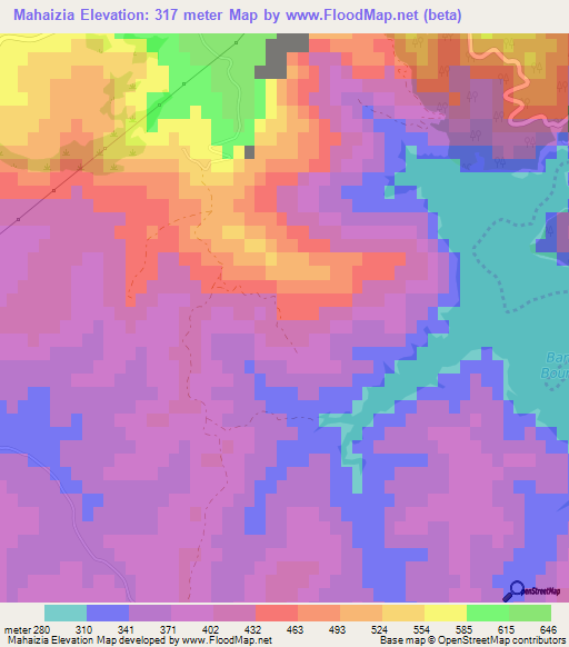 Mahaizia,Algeria Elevation Map