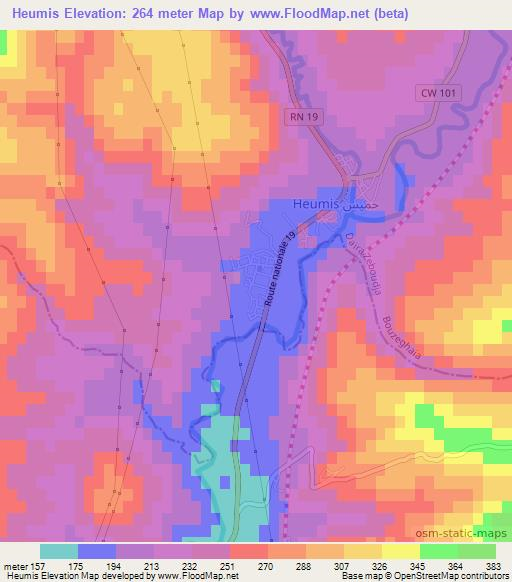 Heumis,Algeria Elevation Map