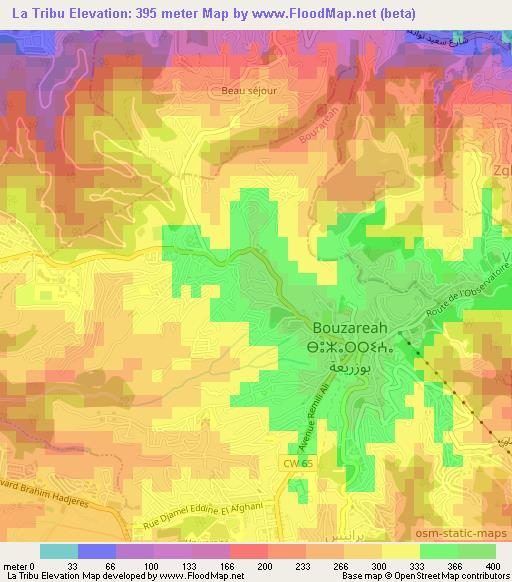 La Tribu,Algeria Elevation Map