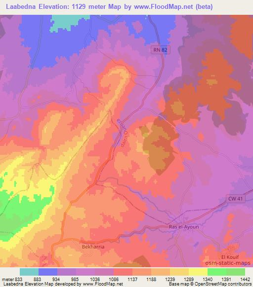 Laabedna,Algeria Elevation Map