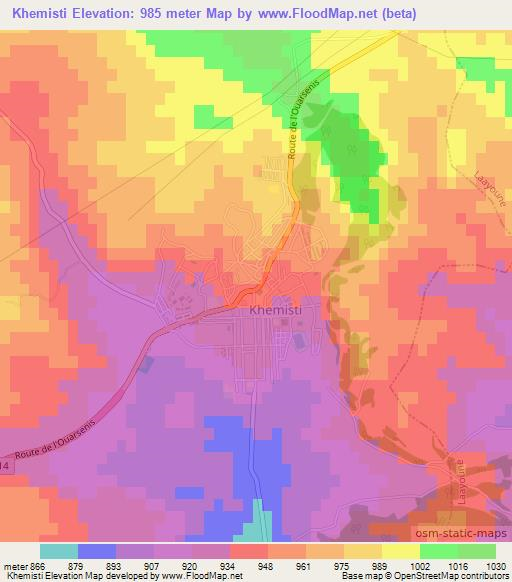 Khemisti,Algeria Elevation Map