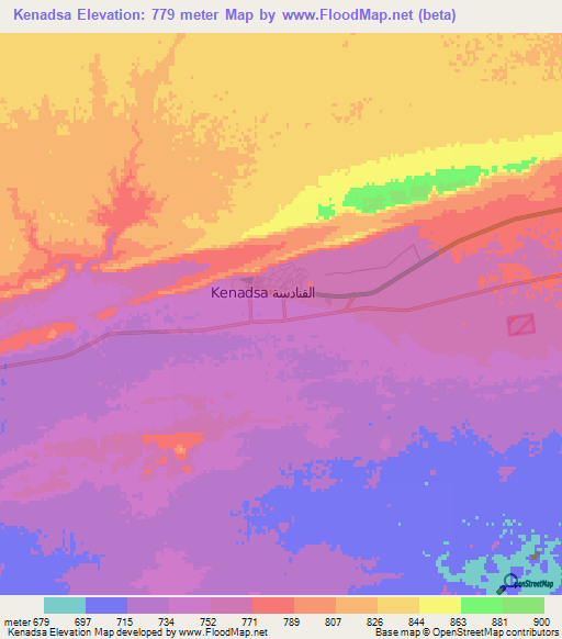 Kenadsa,Algeria Elevation Map