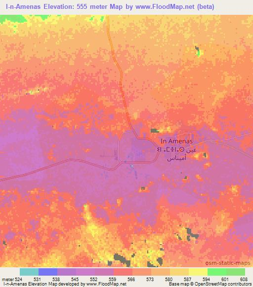 I-n-Amenas,Algeria Elevation Map