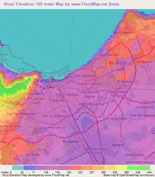 Illouz,Algeria Elevation Map