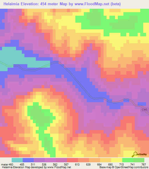 Helaimia,Algeria Elevation Map