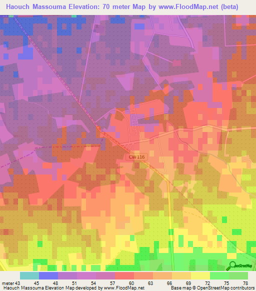 Haouch Massouma,Algeria Elevation Map