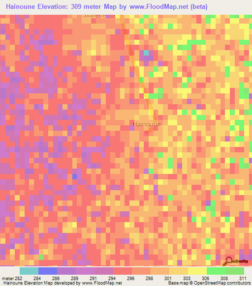 Hainoune,Algeria Elevation Map
