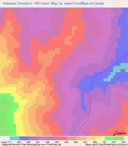 Habassa,Algeria Elevation Map
