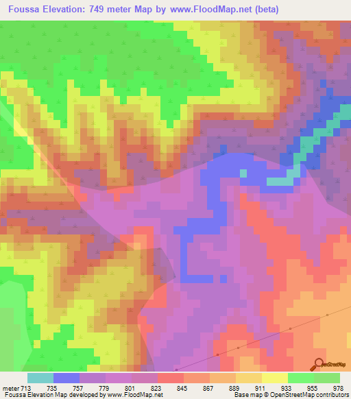 Foussa,Algeria Elevation Map