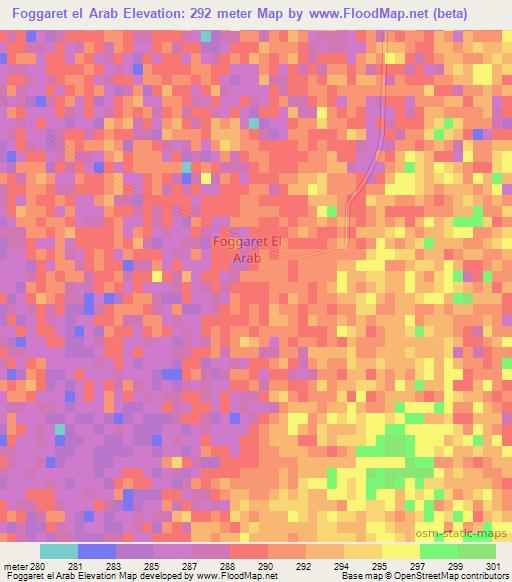 Foggaret el Arab,Algeria Elevation Map