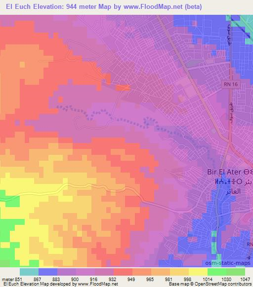 El Euch,Algeria Elevation Map