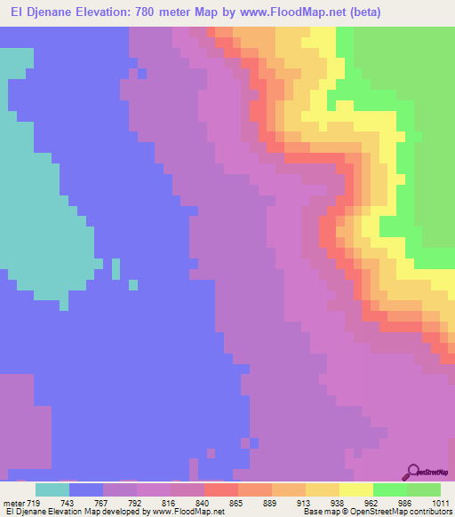 El Djenane,Algeria Elevation Map