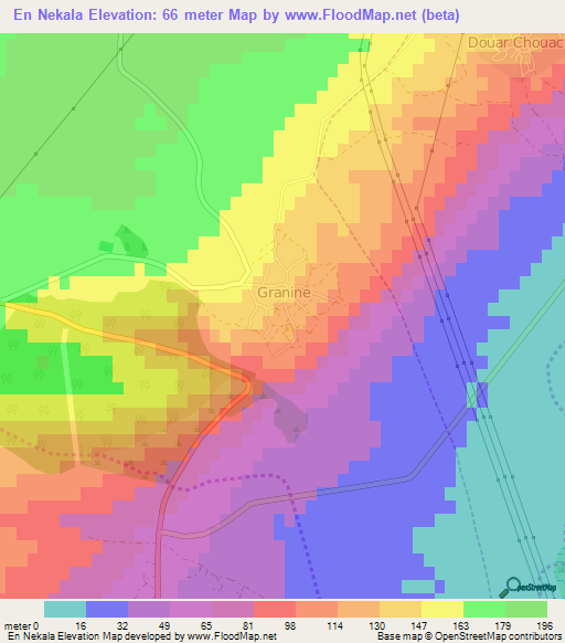 En Nekala,Algeria Elevation Map