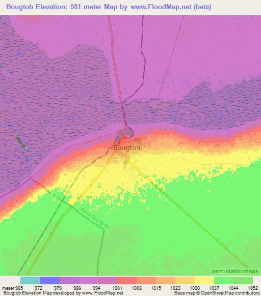 Bougtob,Algeria Elevation Map