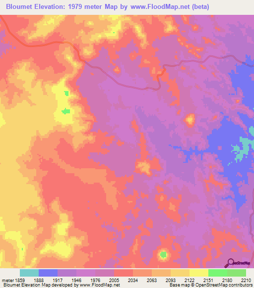 Bloumet,Algeria Elevation Map