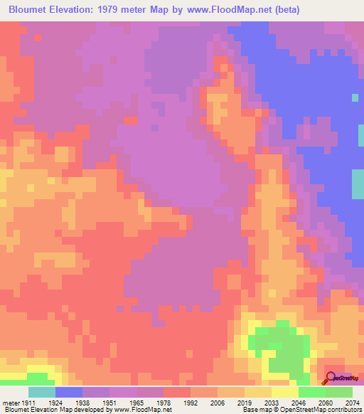 Bloumet,Algeria Elevation Map