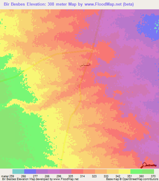 Bir Besbes,Algeria Elevation Map