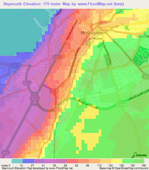 Beymouth,Algeria Elevation Map