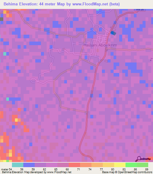 Behima,Algeria Elevation Map
