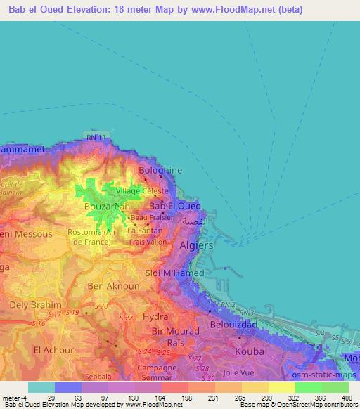 Bab el Oued,Algeria Elevation Map