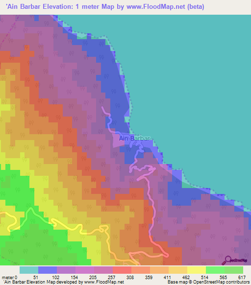 'Ain Barbar,Algeria Elevation Map