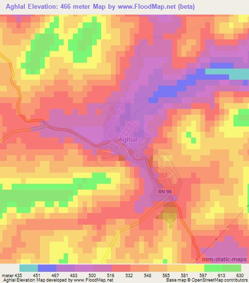 Aghlal,Algeria Elevation Map