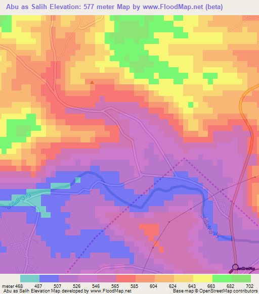 Abu as Salih,Jordan Elevation Map