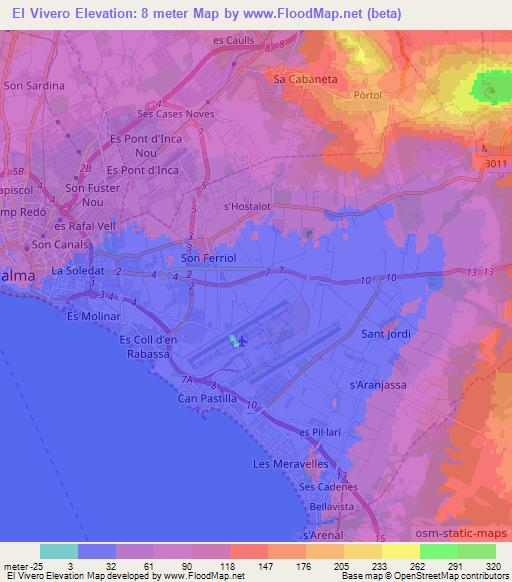El Vivero,Spain Elevation Map