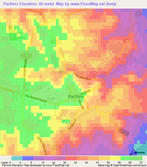 Pachino,Italy Elevation Map