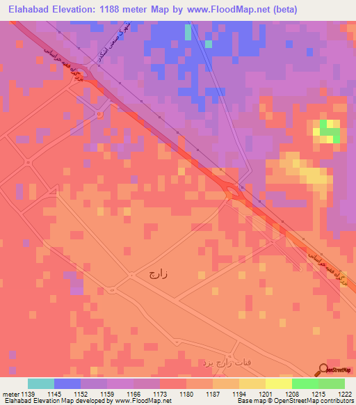 Elahabad,Iran Elevation Map