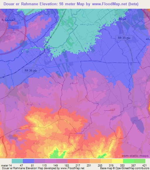 Douar er Rahmane,Tunisia Elevation Map