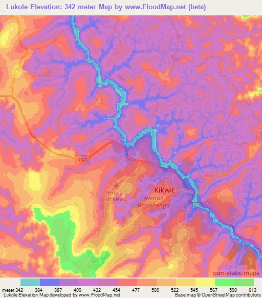 Lukole,Congo (Kinshasa) Elevation Map