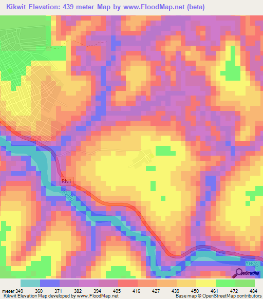 Kikwit,Congo (Kinshasa) Elevation Map