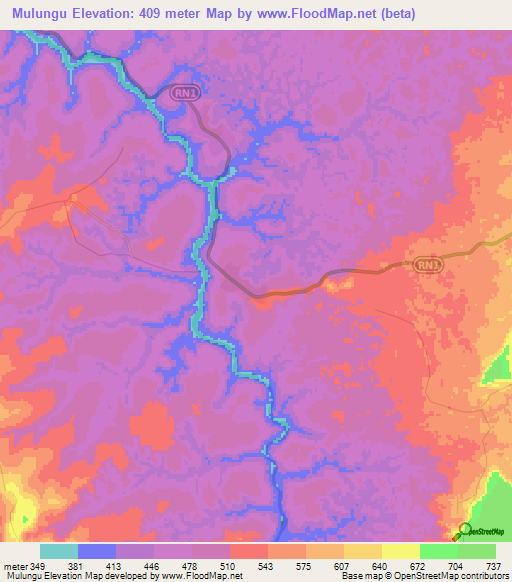 Mulungu,Congo (Kinshasa) Elevation Map