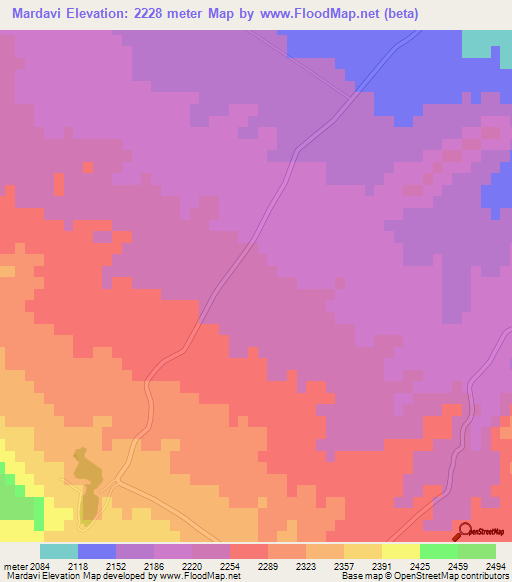 Mardavi,Iran Elevation Map