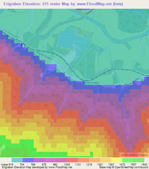Erlgraben,Austria Elevation Map